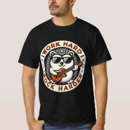 Coolan Hedgehog Guitar Design för hårt Sten Harder T Shirt