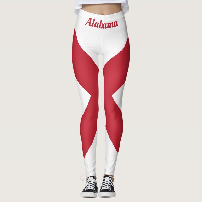 Coolan i Alabama Flagga Mode Leggings (Framsida)