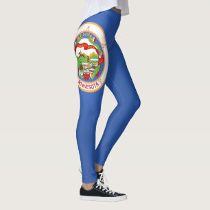Coolan i Minnesota Flagga Mode Leggings