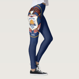 Coolan i Utah Flagga Mode Leggings