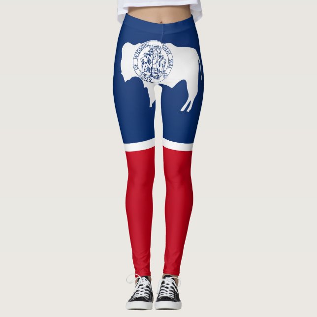 Coolan i Wyoming Flagga Mode Leggings (Framsida)