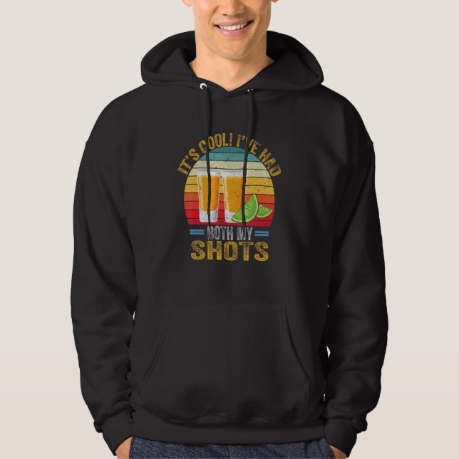 Coolan Ihar både mina skott Tequila Retro Vinta Hoodie (Framsida)