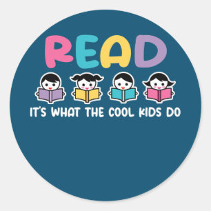 Coolan Kids Lärarbibliotek i bok Älskare Runt Klistermärke
