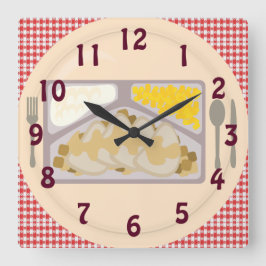 Coolan Kitsch Time Art, , fryst Fyrkantig Klocka