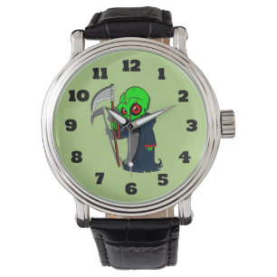 Coolan Lekande grim Reaper Illustration Creepy Armbandsur