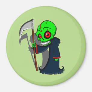 Coolan Lekande grim Reaper Illustration Creepy Magnet