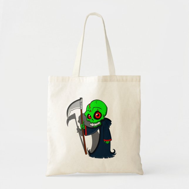 Coolan Lekande grim Reaper Illustration Creepy Tygkasse (Framsidan)