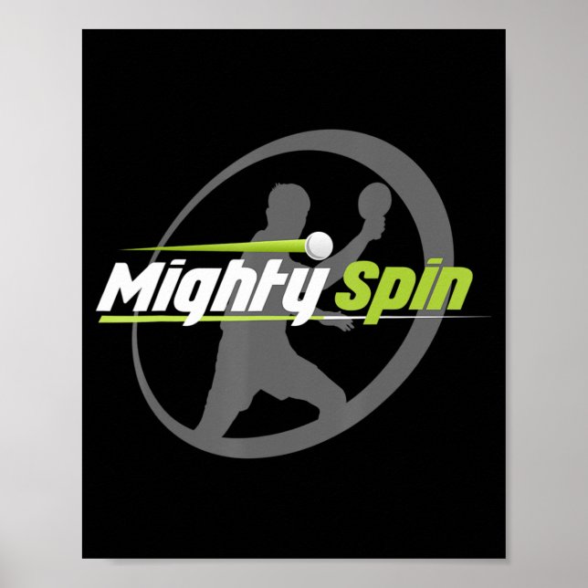 Coolan MightySpin Ping Pong Tee Bord Tennis Poster (Framsidan)