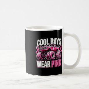Coolan Monster Lastbil Breast Cancer Awareness Boy Kaffemugg