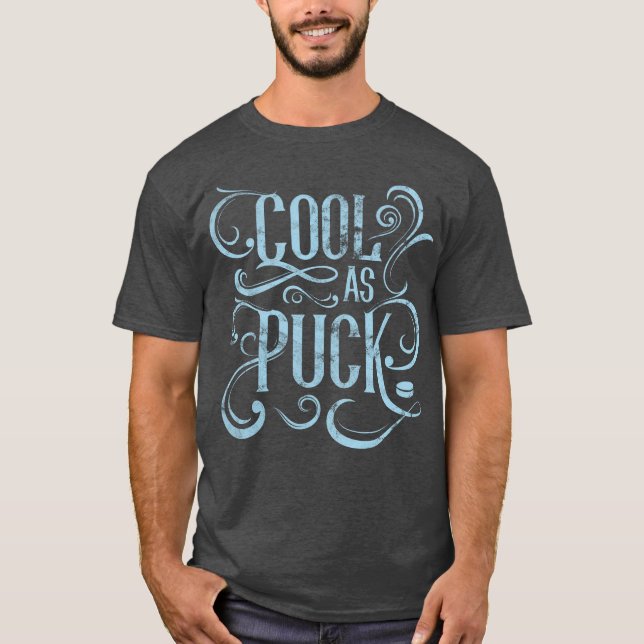 Coolan namn & Number Back Print som Puck Hockey Te T Shirt (Framsida)