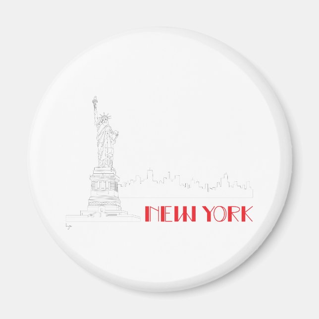 Coolan New-York, staty-of-Liberty Magnet (Framsidan)
