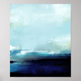 coolan "Oceanen", Nautisk Abstrakt Vinkara havet Poster