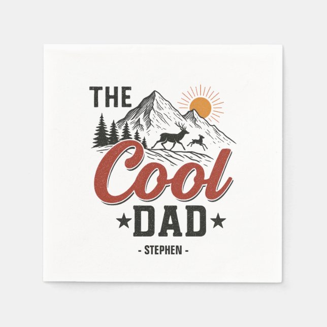 Coolan Pappa - Rustiska berget och Hjorten Pappersservett (Framsidan)