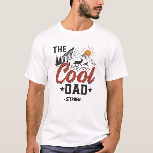 Coolan Pappa - Rustiska berget och Hjorten T Shirt (Framsida)