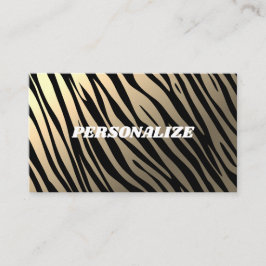 Coolan Personal Business Stil Golden Tiger Print  Visitkort