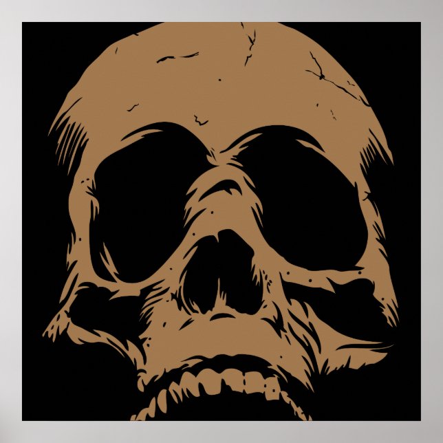 Coolan Reborn Skull Head Art Remix Skriv ut Poster (Framsidan)