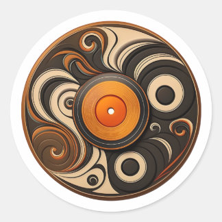 Coolan Retro Vinyl Record Vinyl Dag för postarkiv Runt Klistermärke