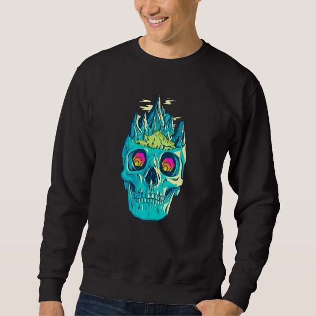 Coolan Stake Cryp Crypto Trader Grunge Cryp för he Lång Ärmad Tröja (Framsida)