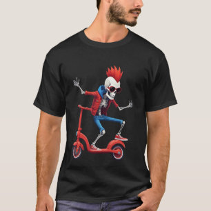 Coolan Stunt Scooter Skeleton Scooter Kids T Shirt