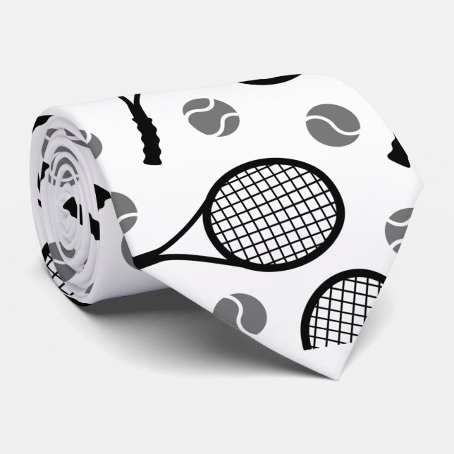 Coolan Tennis Mönster Black & White Fars dag Pappa Slips (Rullad)