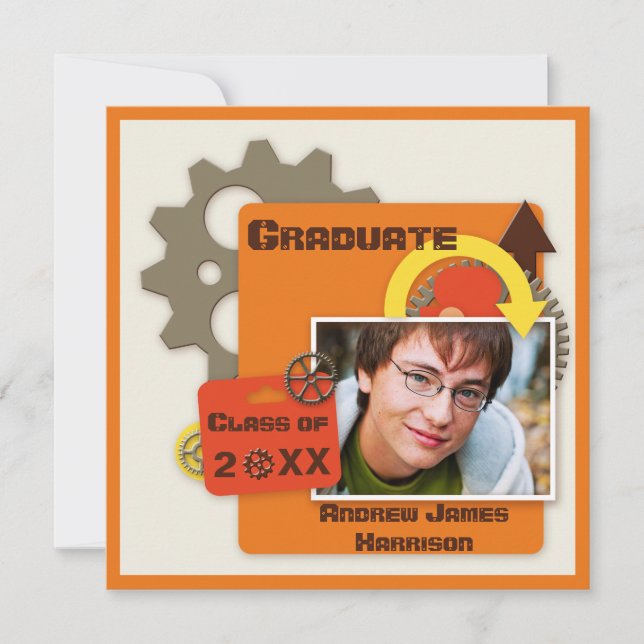 Coolan utrustar studentenfotoet inbjudningar (Framsida)