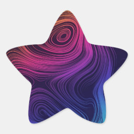 Coolan Vibe Circles & Swirls Stjärnformat Klistermärke