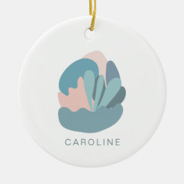 Coolans Abstrakt Modernism i blå Personlig  Julgransprydnad Keramik