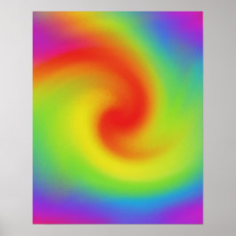 Coolans Abstrakt Regnbågsvåggrafik Poster