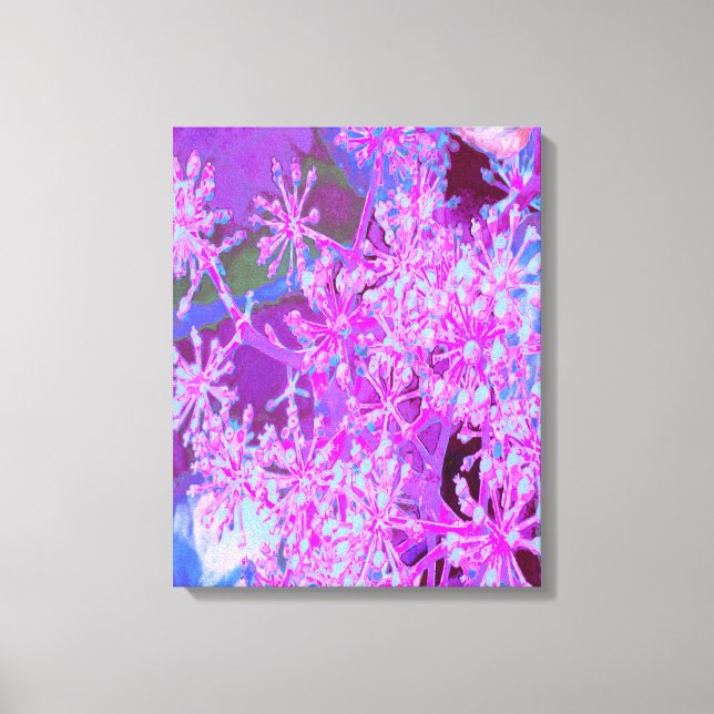 Coolans Abstrakt Retro Natur i Shock rosa och Lila Canvastryck (Framsida)