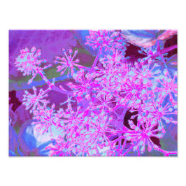 Coolans Abstrakt Retro Natur i Shock rosa och Lila Fototryck