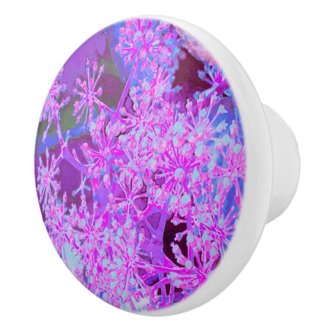 Coolans Abstrakt Retro Natur i Shock rosa och Lila Knopp (Höger)