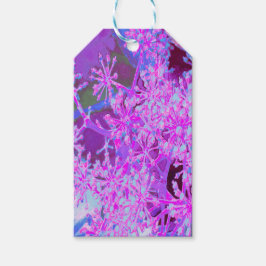 Coolans Abstrakt Retro Natur i Shock rosa och Lila Presentetikett