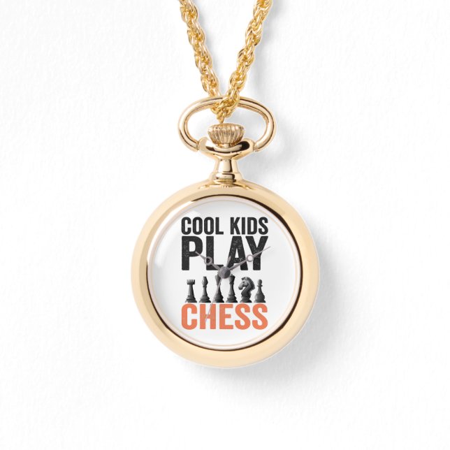 Coolans barn spelar Chess Funny Chess Board Älskar Armbandsur (Framsida)