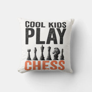 Coolans barn spelar Chess Funny Chess Board Älskar Kudde