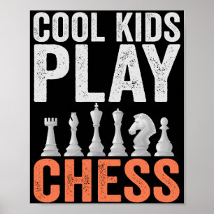 Coolans barn spelar Chess Funny Chess Board Älskar Poster