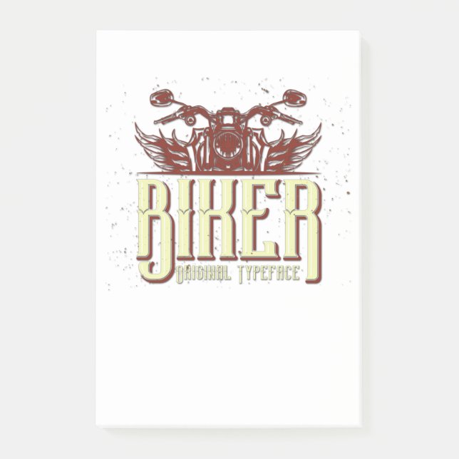 Coolans Biker - Originaltypsnitt Post-it Block (Framsida)