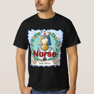 Coolans blommigt sjuksköterska t shirt