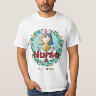 Coolans blommigt sjuksköterska t shirt