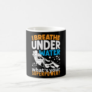 Coolans dykardesign - jag andas under Vatten Kaffemugg