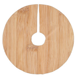 Coolans elegant Ljusbrun bambu träavtryck Julgransmatta Borstad Polyester