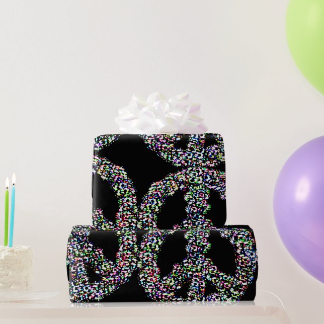 Coolans fredssymbol omsluter papper presentpapper (Festgåvor)