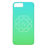 Coolans geometriska monogram | Grön gemene och blå