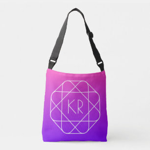 Coolans geometriska monogram   Lila av Magenta Vio Axelväska