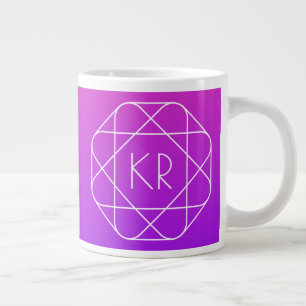 Coolans geometriska monogram   Lila av Magenta Vio Jumbo Mugg