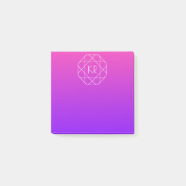 Coolans geometriska monogram | Lila av Magenta Vio Post-it Block