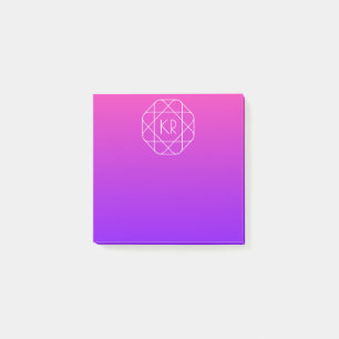 Coolans geometriska monogram Lila av Magenta Vio Post-it Block