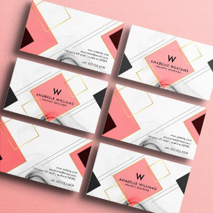 Coolans geometriska monogram visitkort