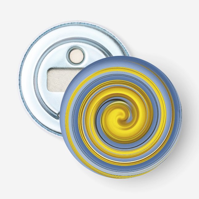 Coolans gult och spiral flasköppnare (Framsidan)