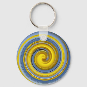 Coolans gult och spiral nyckelring
