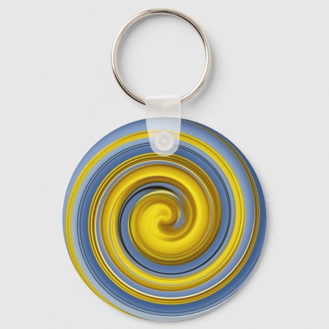 Coolans gult och spiral nyckelring (Framsida)